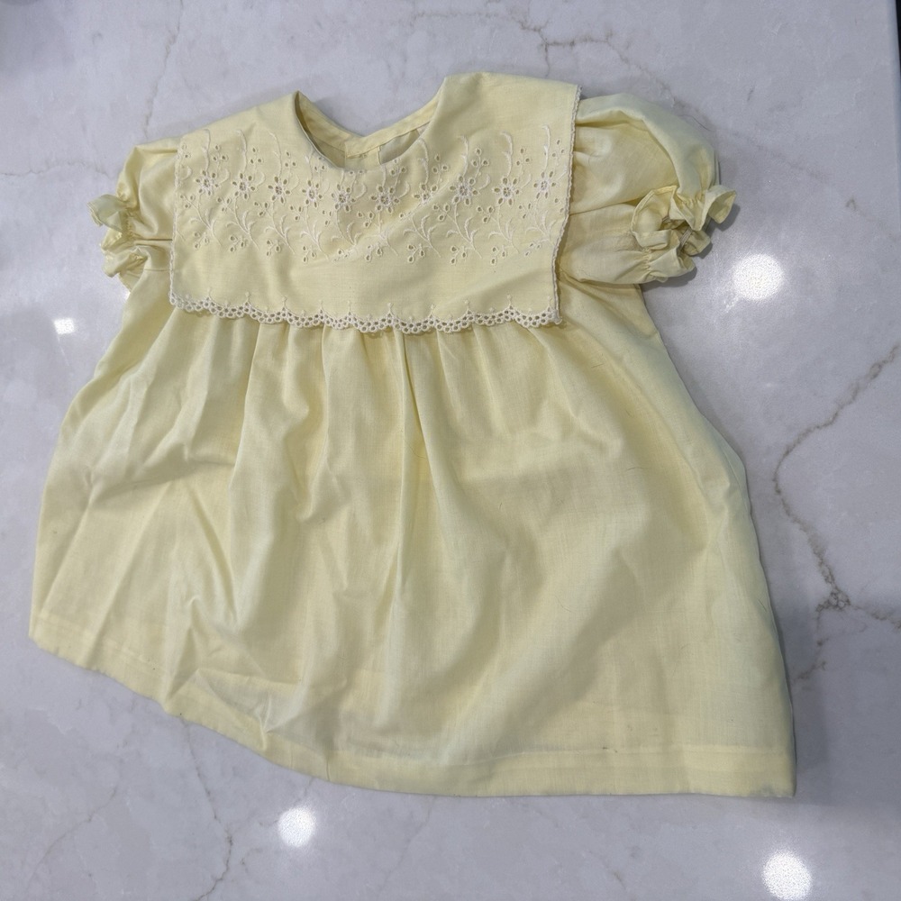 Vintage 70's Little Girl's Sunshine Yellow Dress From‎ Patricia Ann Size 3
